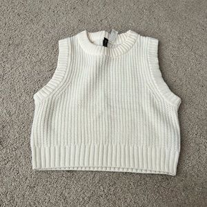 H&M sweater vest, off white, size small